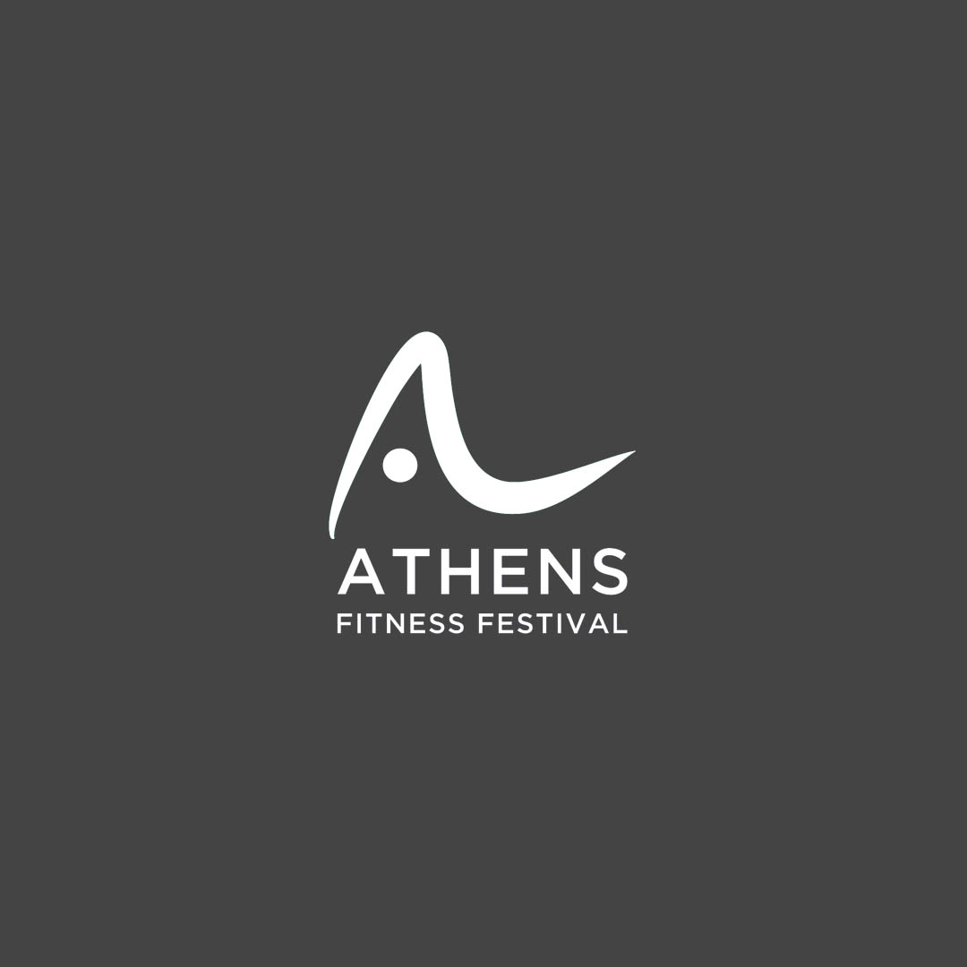 athens fitness festival logo on grey background